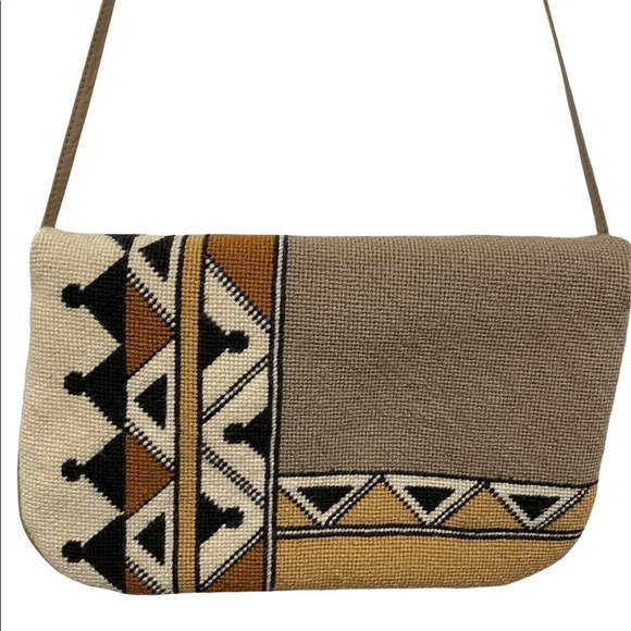 PATRICIA SMITH MOON BAG Vintage 1980 Aztec Bag - Picture 1 of 14